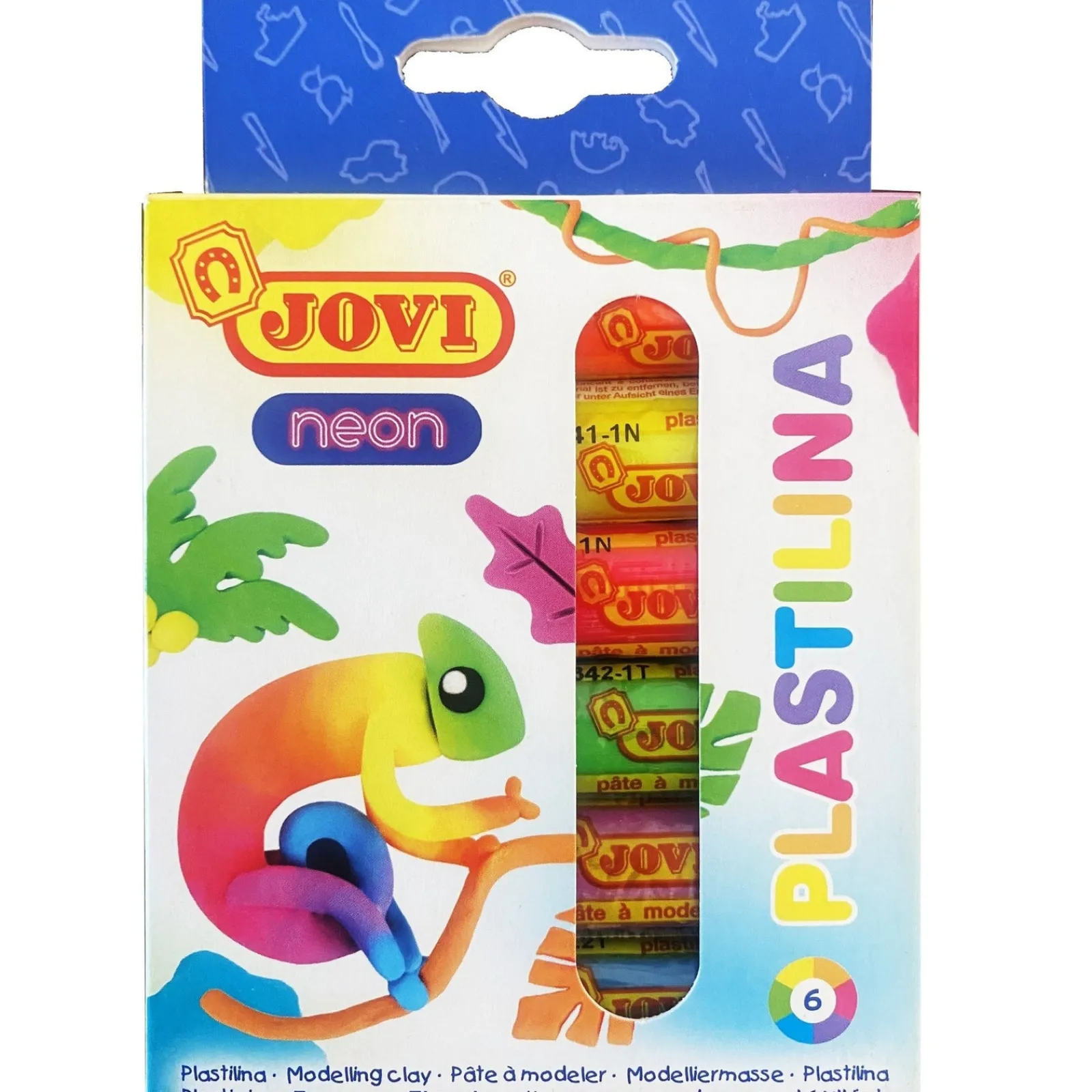 Jovi Plasticina Cores Fluor 15gr 6 unidades (artigo sortido)