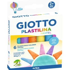 Giotto Plasticina Cores Pastel 6X15G