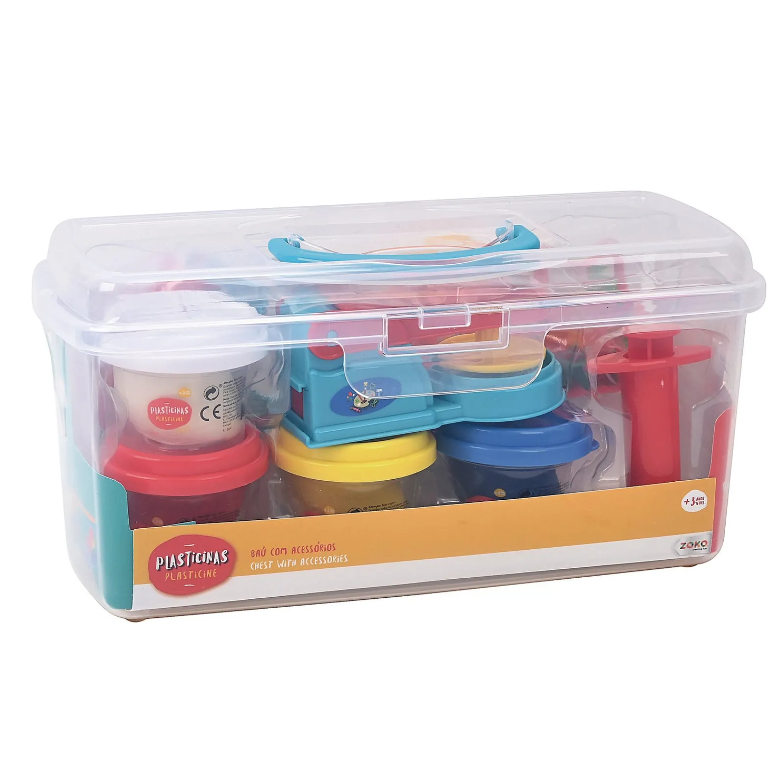 Hot Zoko-Plasticina Plasticinas-Baú com Acessórios e Potes