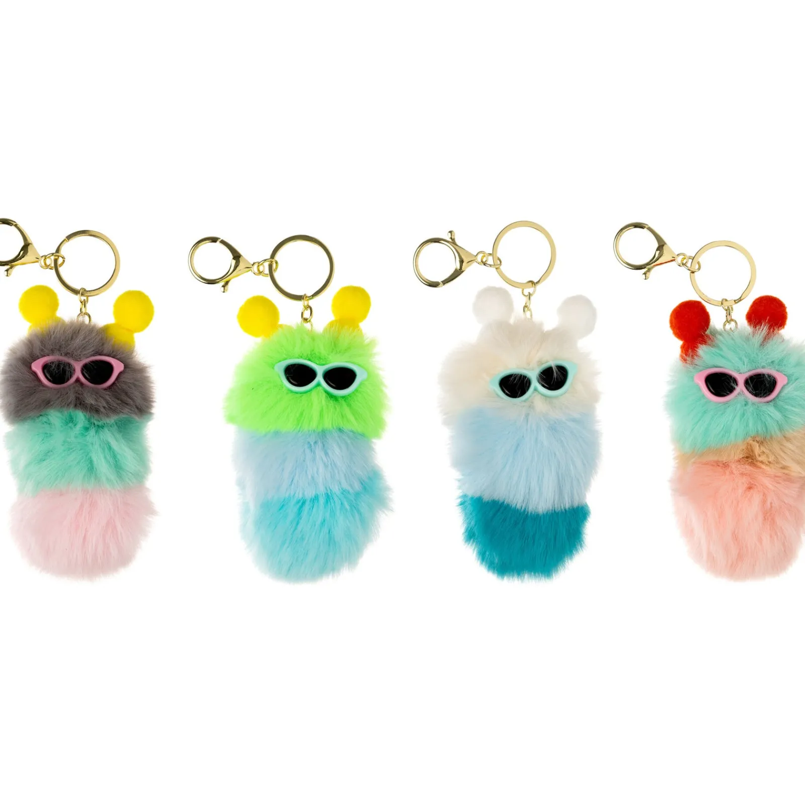 Sem Marca Porta Chaves Peluche Lagarta