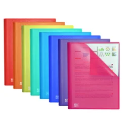 Oxford Portefólio com 60 Bolsas A4 (várias cores)