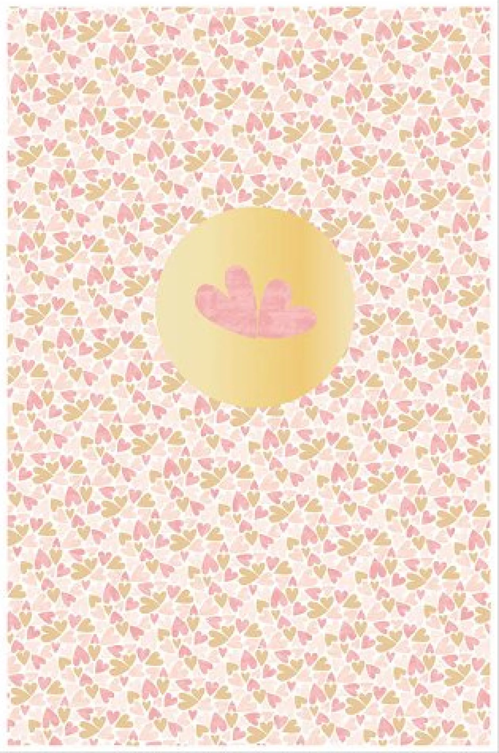 New Artebene Postal - Corações Amarelo