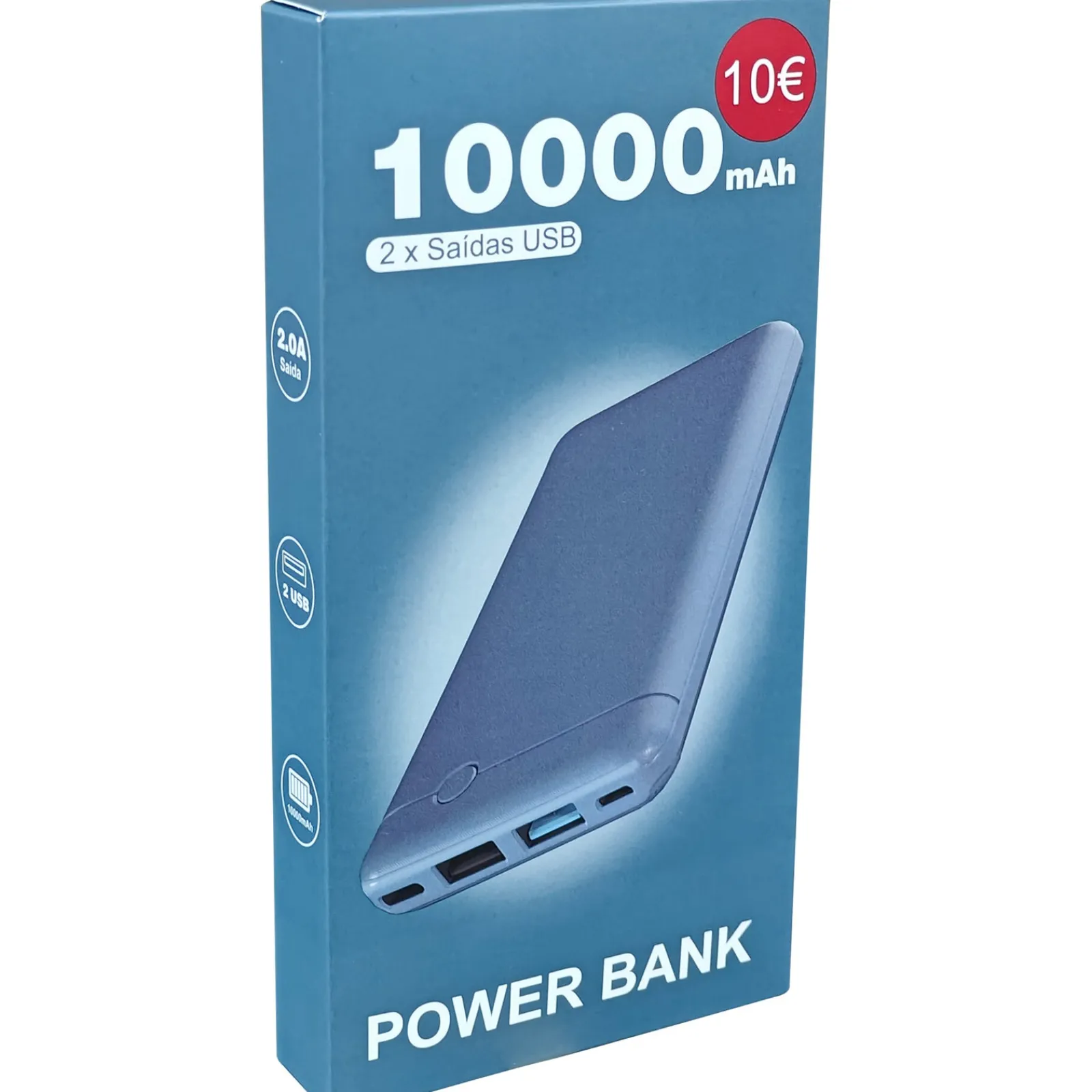 Onetop Power Bank 10.000Mah Azul Fusion