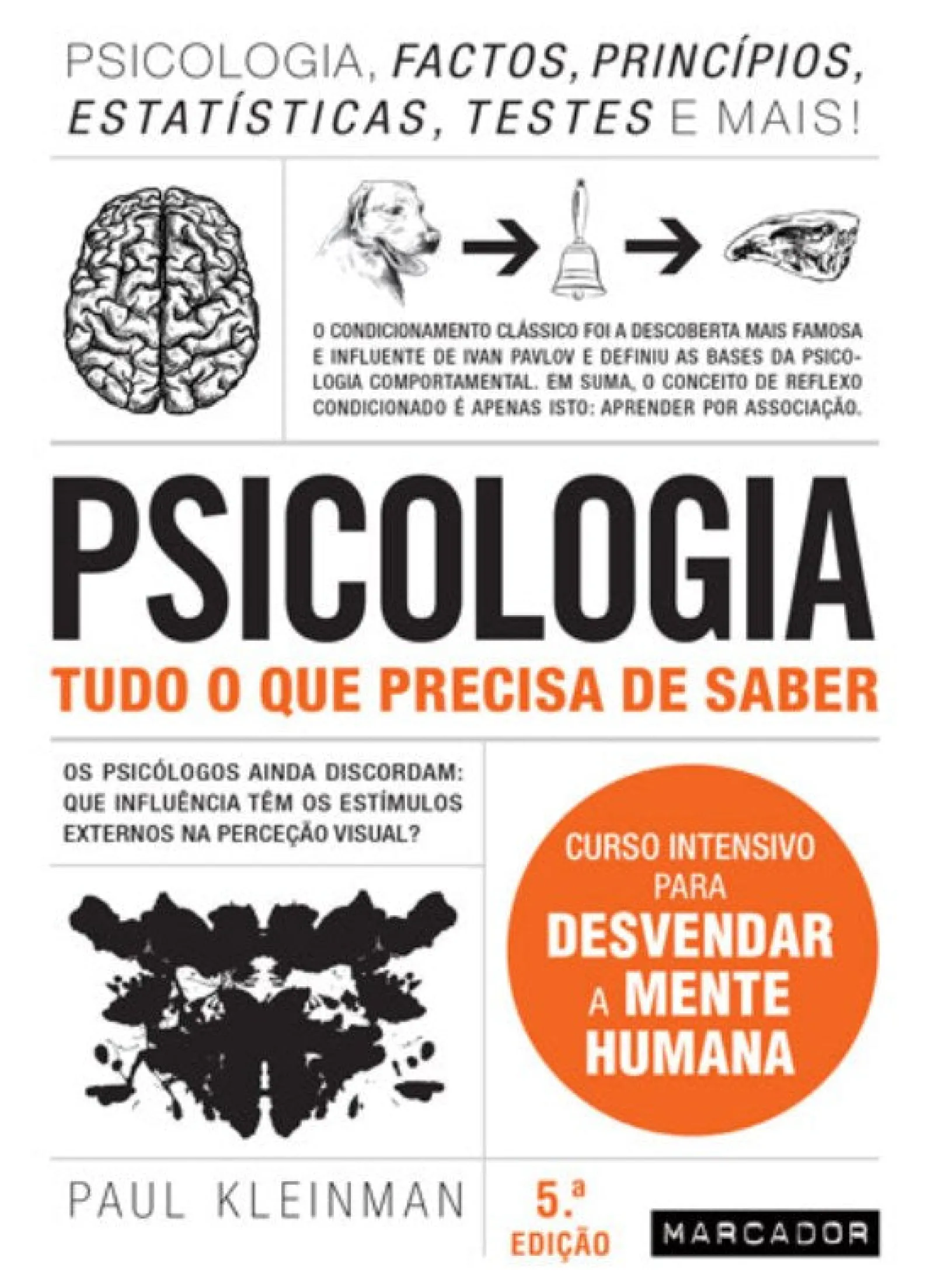Marcador Psicologia - Tudo o que Precisa de Saber de Paul Kleinman Curso Intensivo para Desvendar a Mente Humana