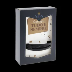 Online Aurea Pulseira Entrançada Preta - Contigo, Tudo E Sempre