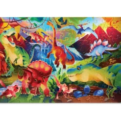 Crocodile Creek Puzzle 100 Pcs Holographic/Dinosaurs