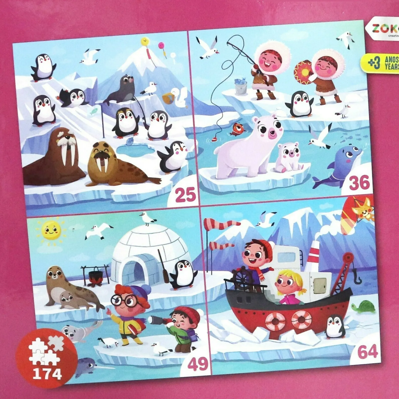 Clearance Zoko-Puzzles Puzzle Ártico / Explora Oceanos / Um Dia Quinta Sortido