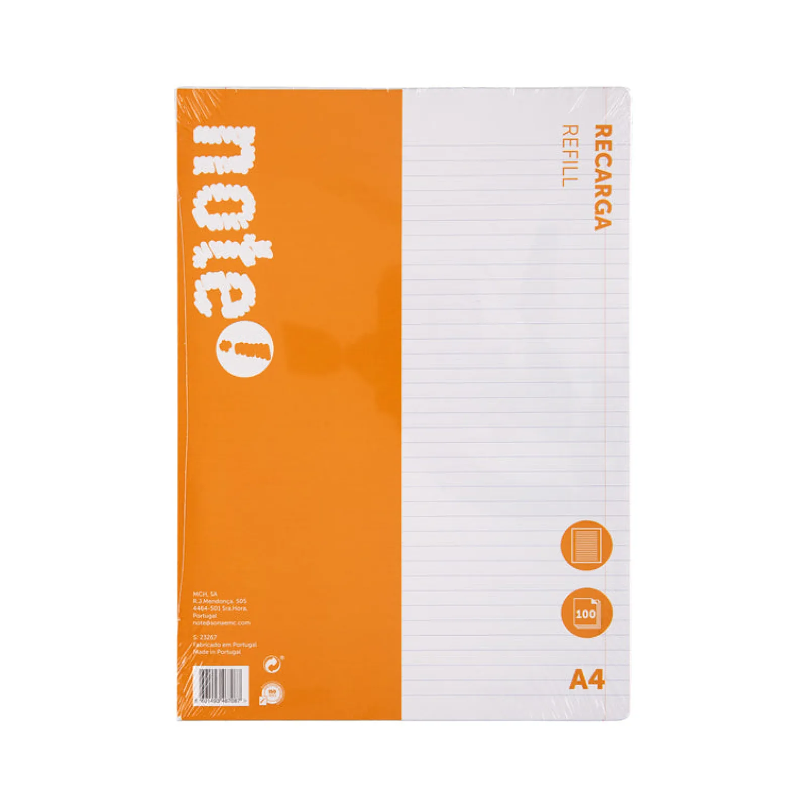 Note! Recarga A4 100 Folhas Pautado