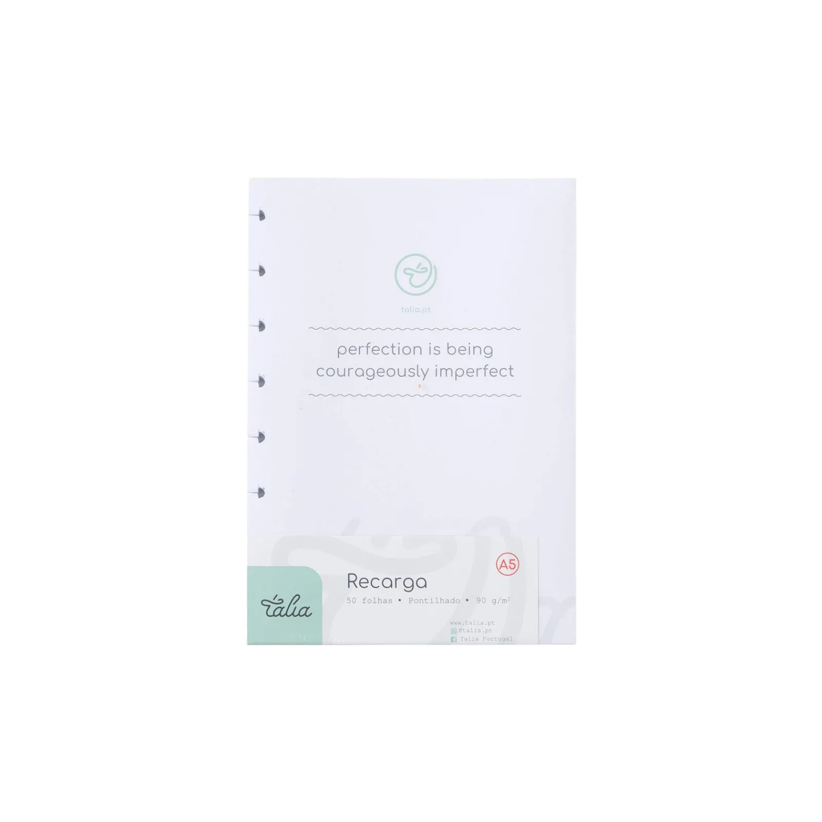 Talia Recarga Papel A5 Pontilhado para Caderno Smart