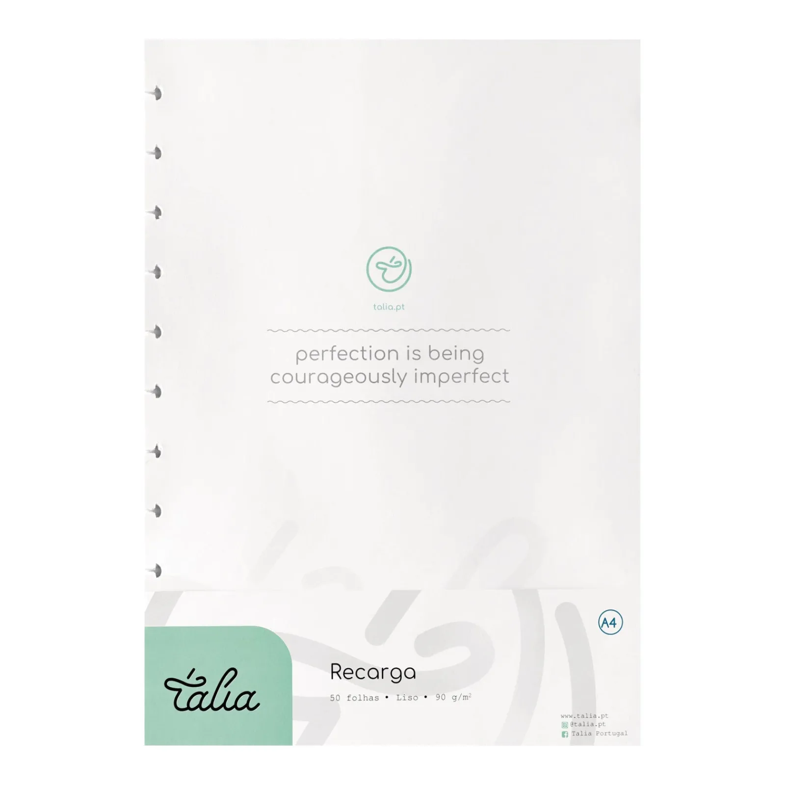 Talia Recarga para Caderno Smart A4 Liso 50 Folhas