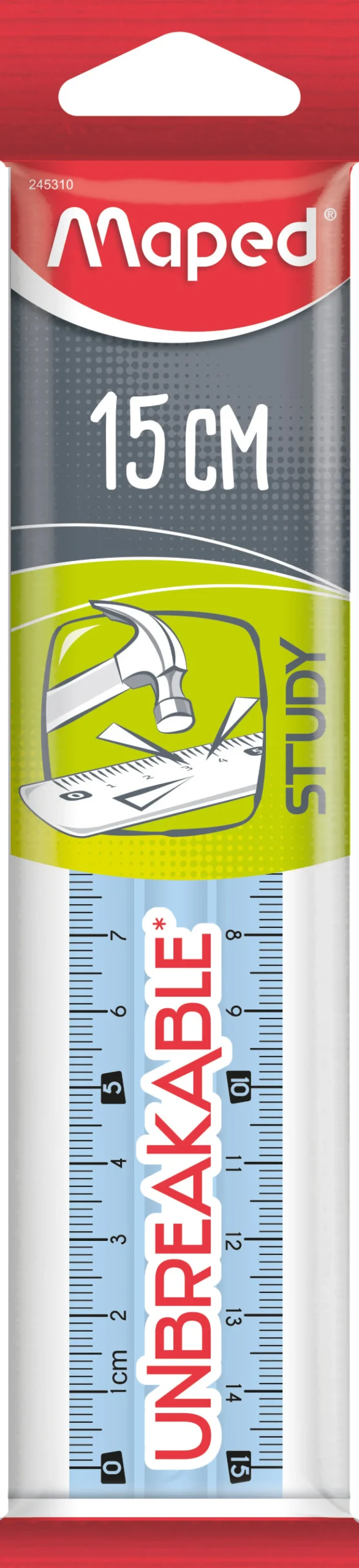 New Maped Regua 15Cm Study Inquebrável