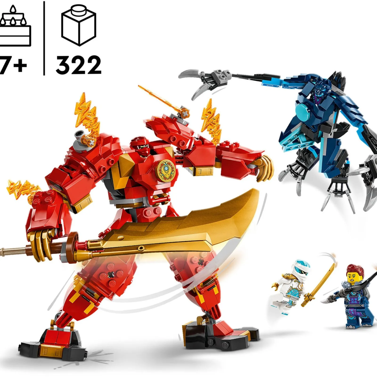 Lego-Ninjago Robô do Fogo Elemental do Kai Lego
