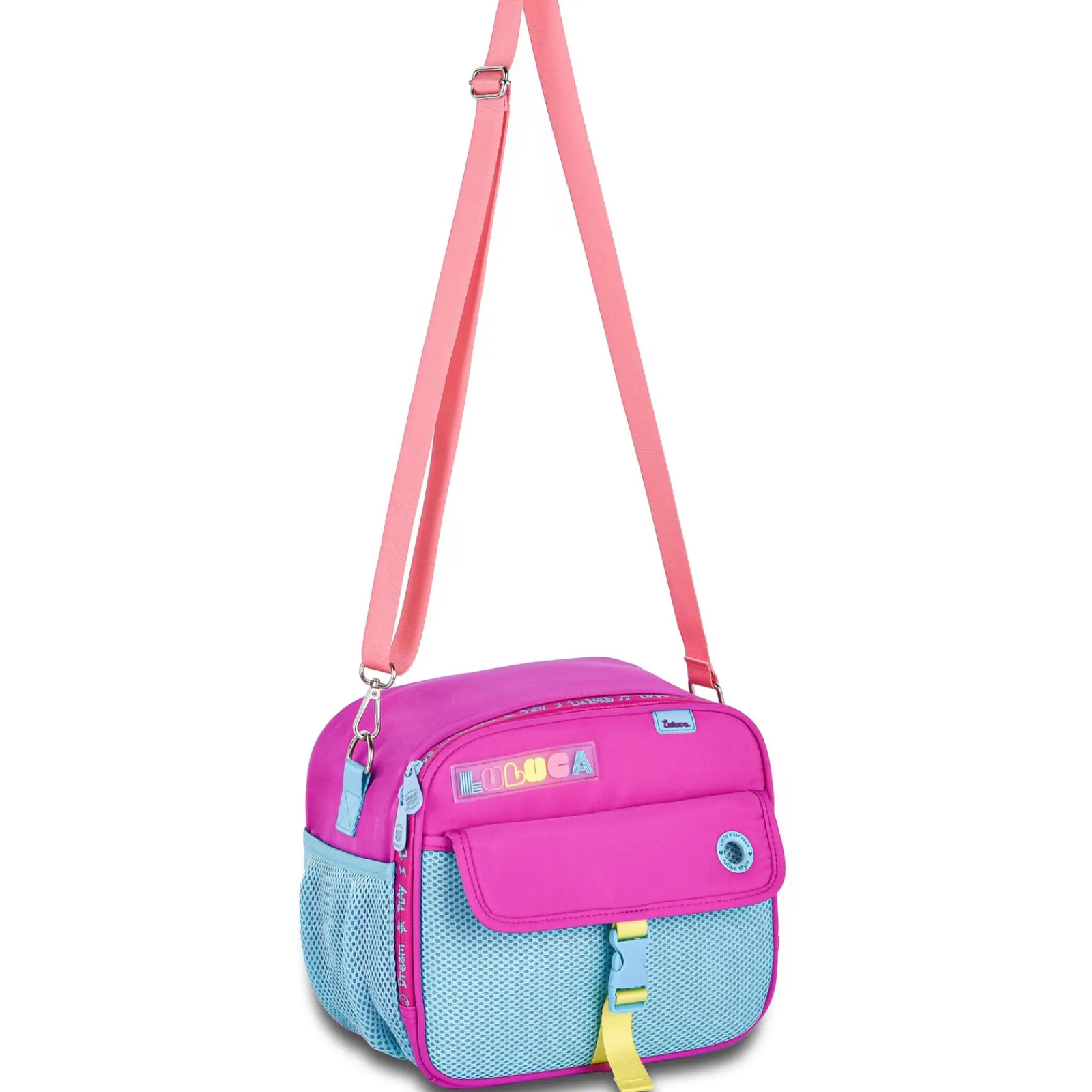 Luluca Saco Lanche Missanga Rosa