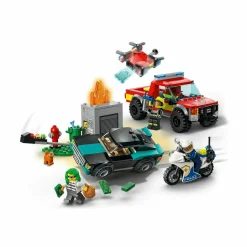 Lego-City Salvamento Dos Bombeiros E Perseguição Policial