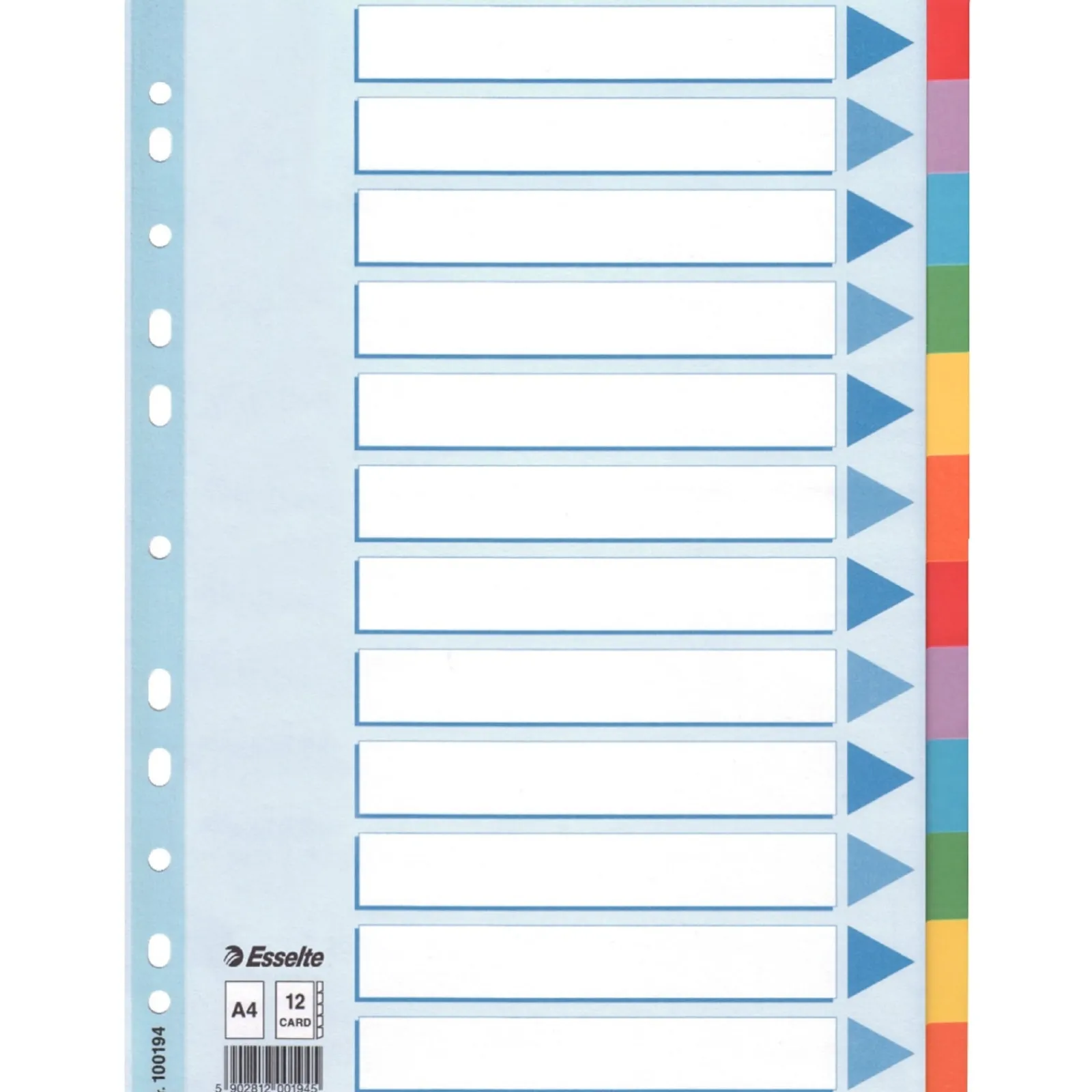 Esselte Separador A4 Cartão com 12 Divisórias