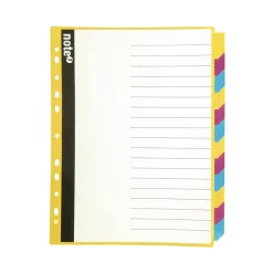 Outlet Note! Separador A4 Polipropileno com 12 Divisórias Tecnocolours