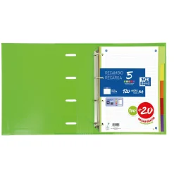 Discount Oxford Separadores A4 500 Micas