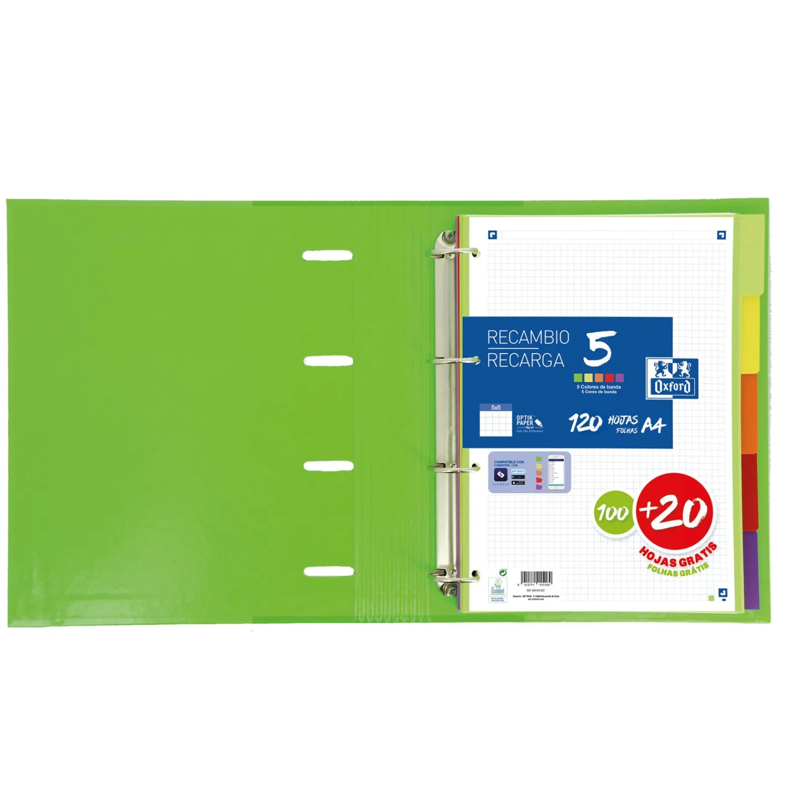 Discount Oxford Separadores A4 500 Micas