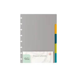 Talia Separadores A5 para Caderno Smart com 5 Divisórias