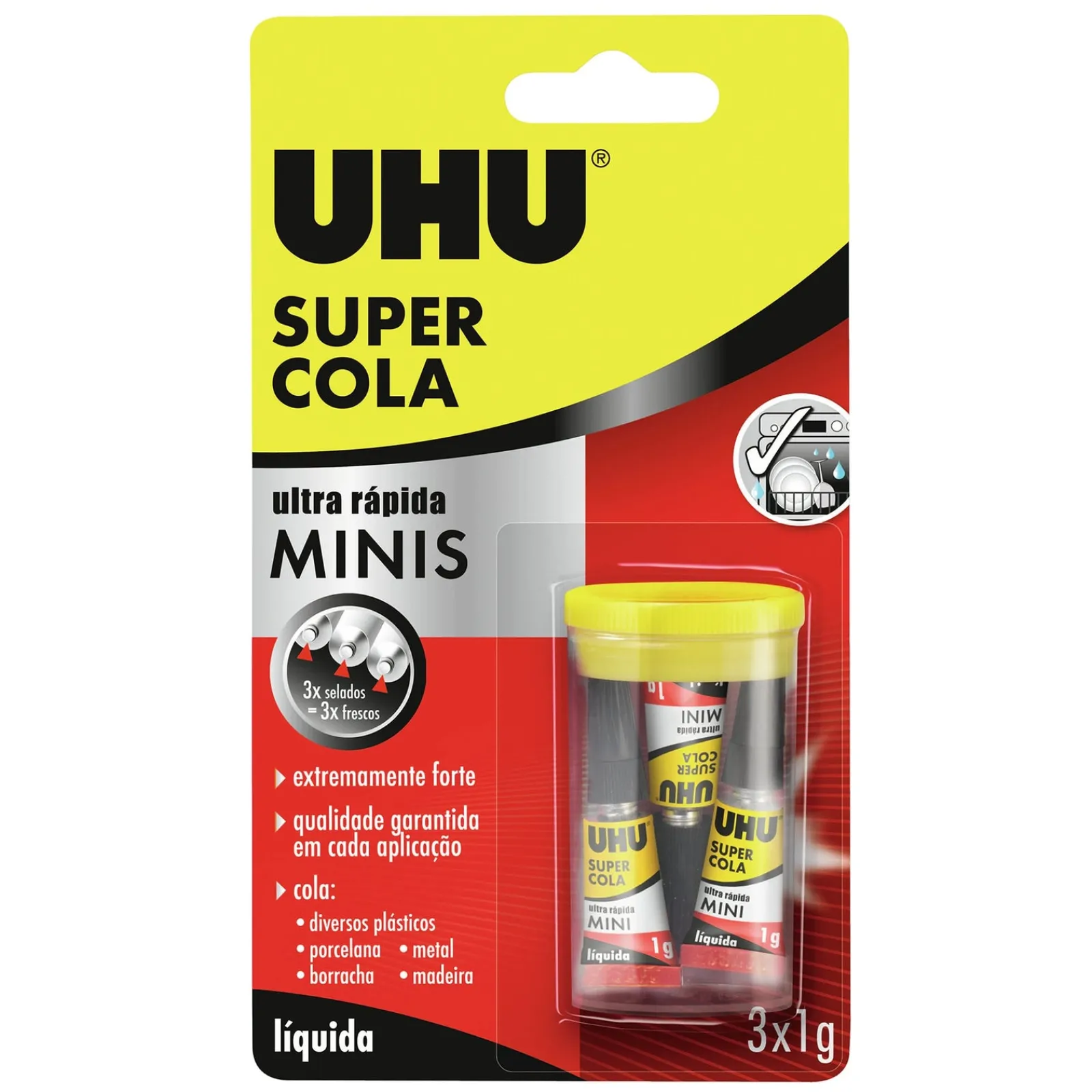 Best Uhu Super Cola Líquida Mini 3 x 1g