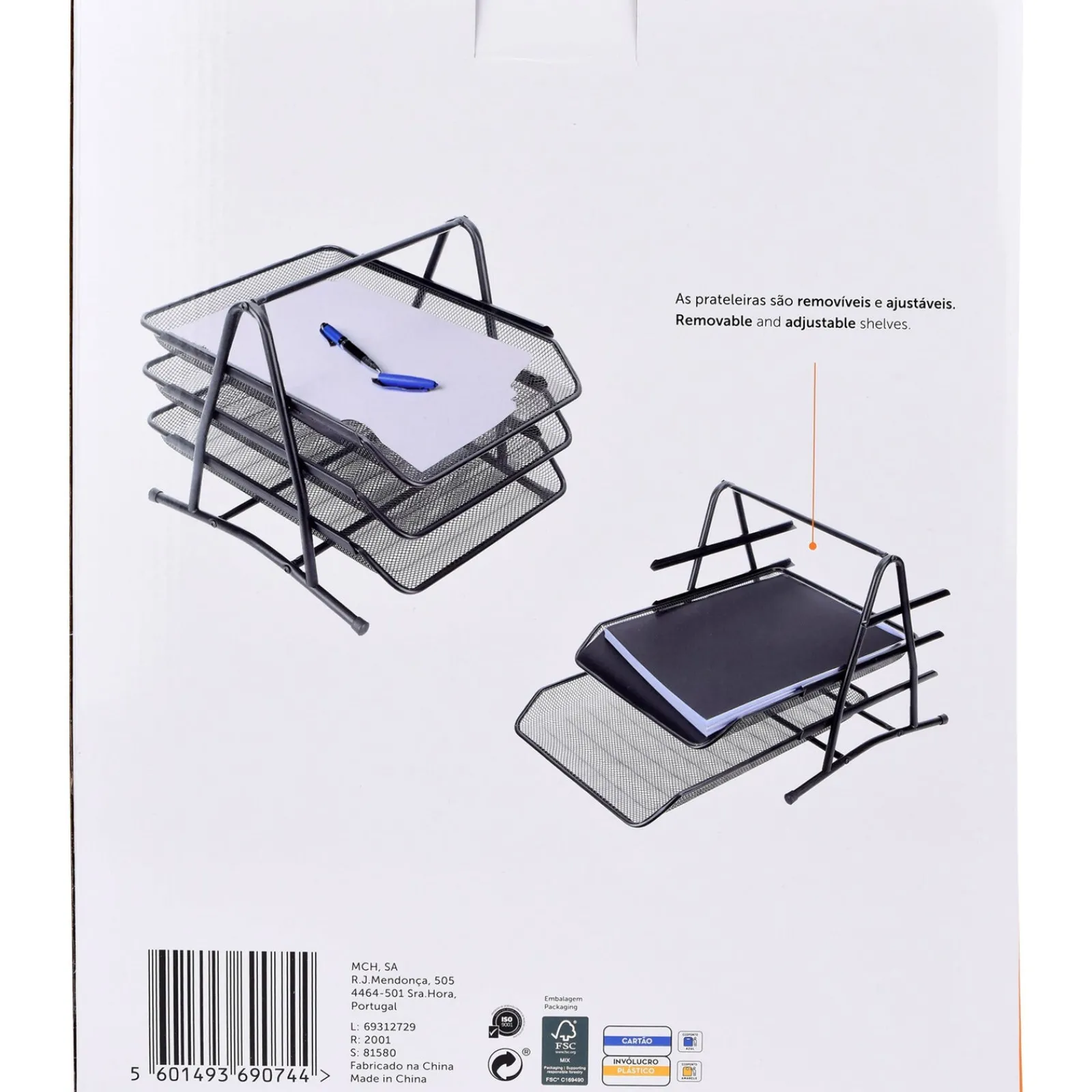Note! Tabuleiro com Suporte 3Div Xs602
