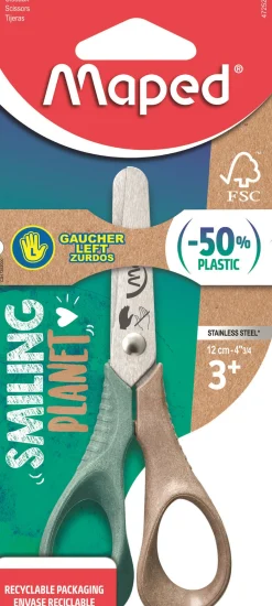 Maped Tesoura 12cm para Esquerdinos Smiling Planet