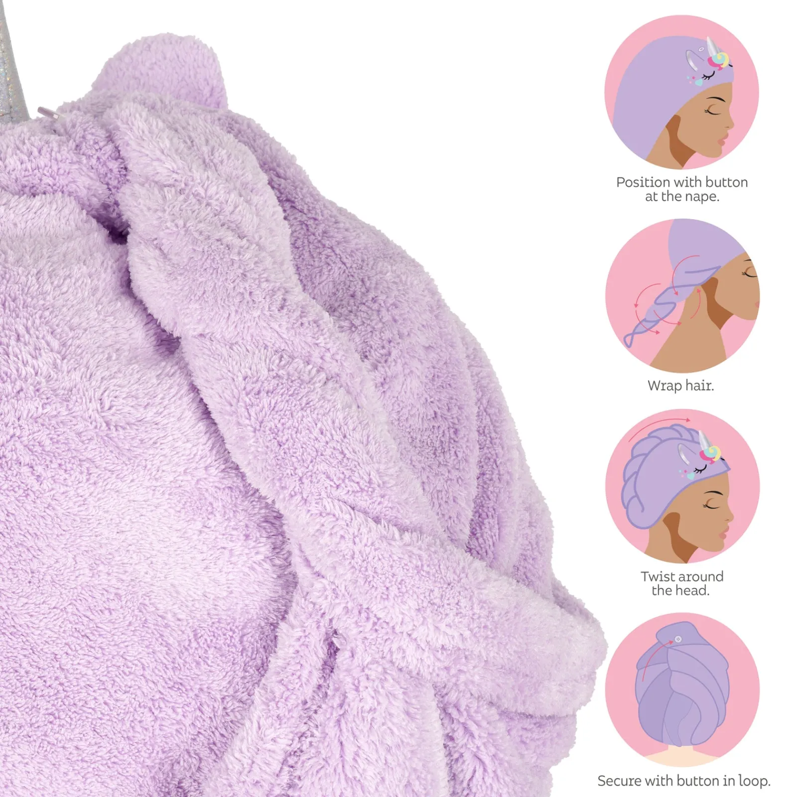 Legami Toalha Cabelo - Unicórnio