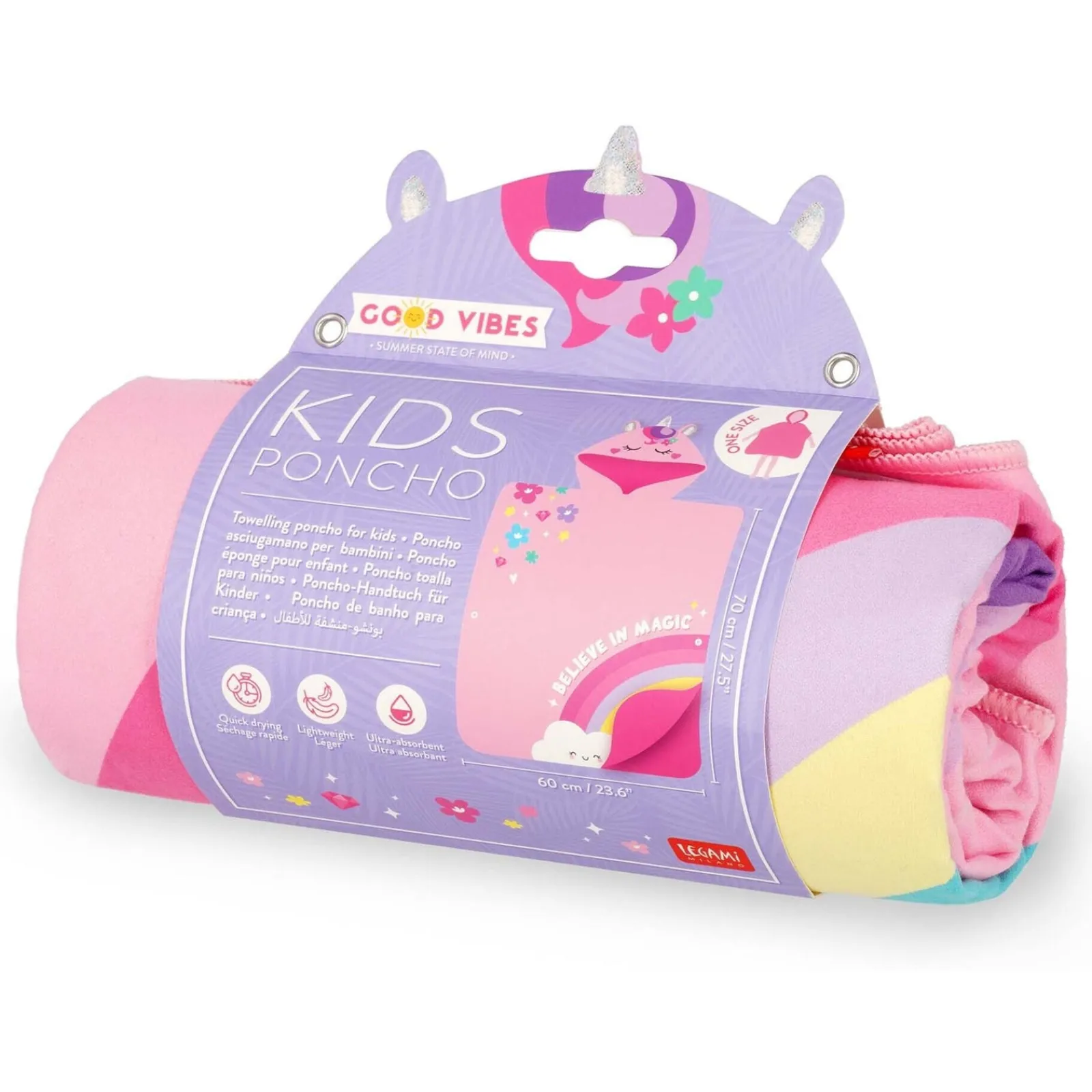 Online Legami Toalha Para Crianças - Unicórnio Rosa