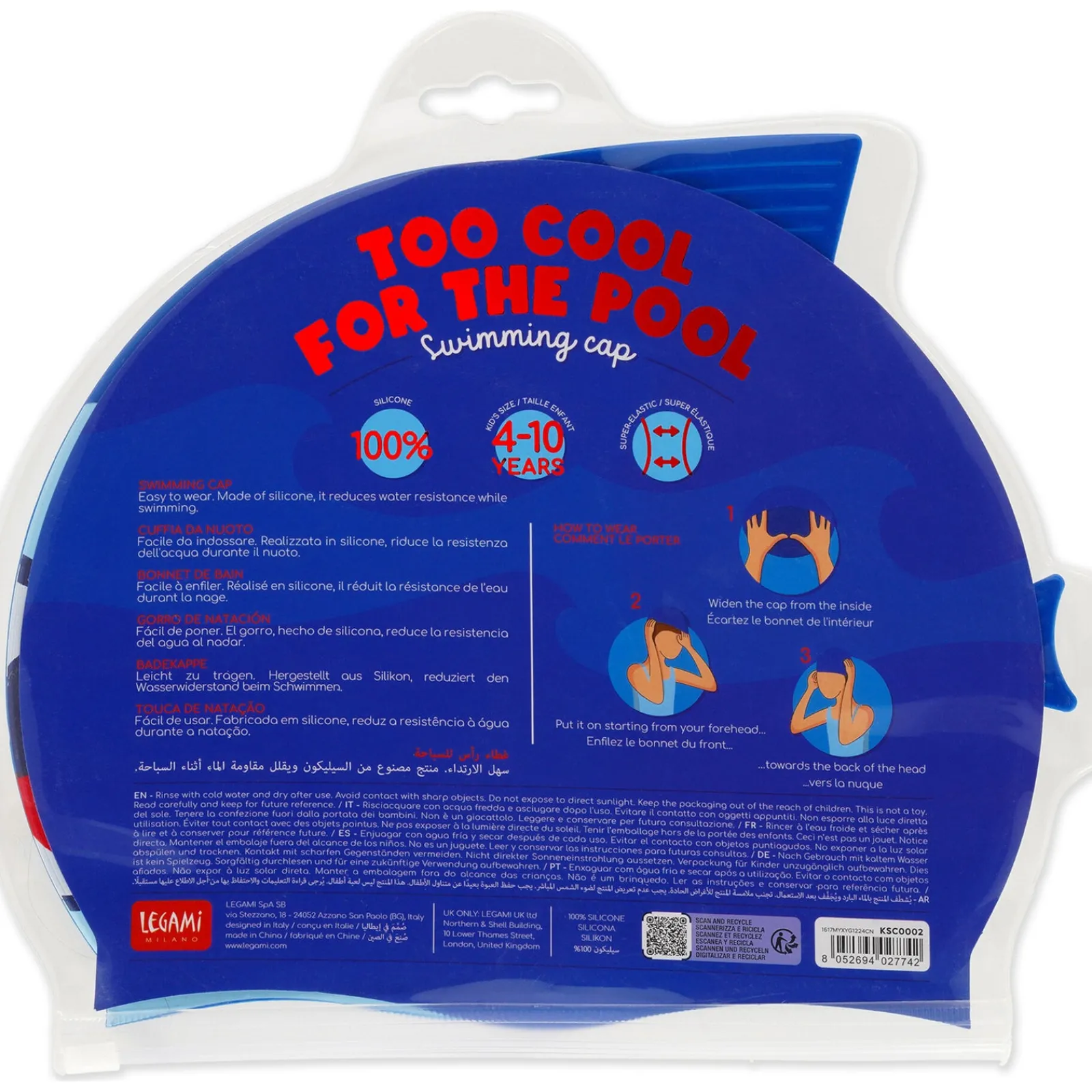 New Legami Touca De Natação - Tubarão