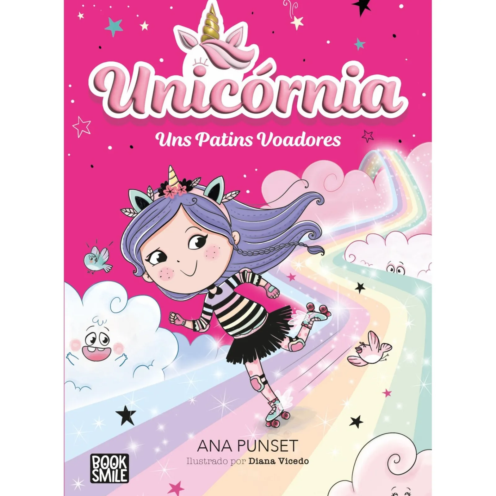 Booksmile Unicornia - Livro 7: Uns Patins Voadores de Ana Punset