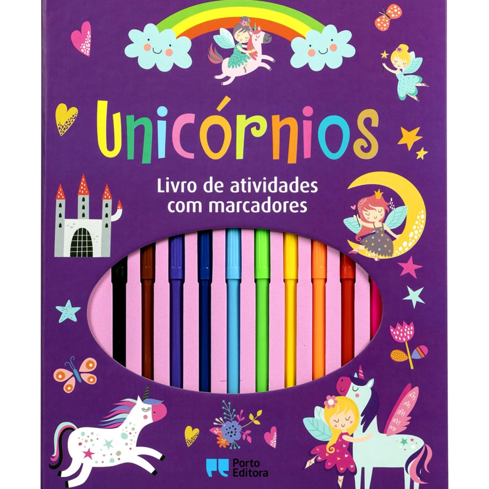 Porto Editora Unicórnios - Livro de Atividades com Marcadores