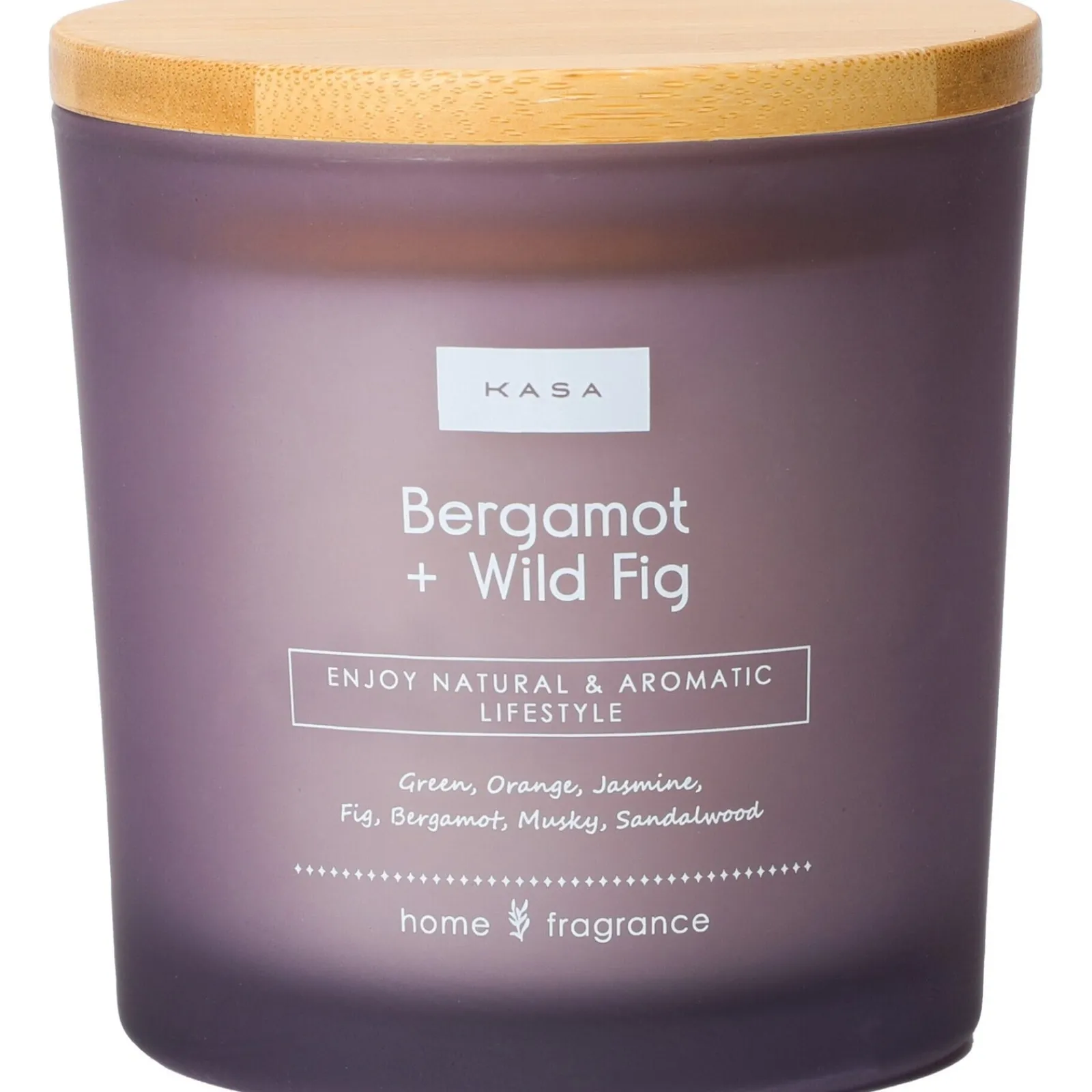 Kasa Vela Copo Lilás Tampa Madeira 2 Pavios