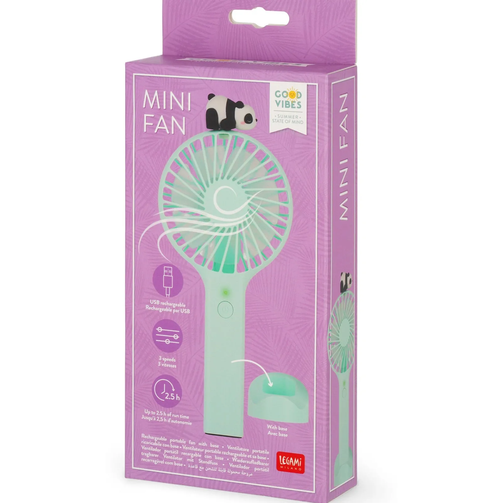 Legami Ventoinha Portátil Recarregável Com Base