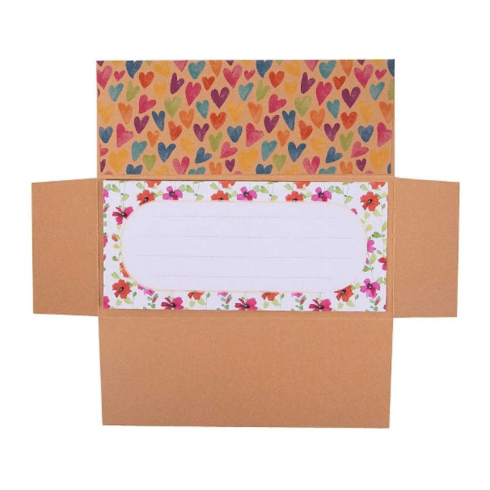 Artebene Voucher Com Envelope - Corações Cores